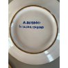 2 PIATTO PARATA MAIOLICA LUSTRO ORO A. Rubboli Gualdo Tadino INTEGRI ø17,5cm '40