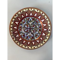 2 PIATTO PARATA MAIOLICA LUSTRO ORO A. Rubboli Gualdo Tadino INTEGRI ø17,5cm '40