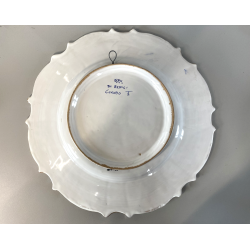 PIATTO PARATA MAIOLICA LUSTRO Gualdo Tadino B.A.U. G. Marini PROFILO GUERRIERO
