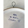 PIATTO PARATA MAIOLICA LUSTRO Gualdo Tadino B.A.U. G. Marini PROFILO GUERRIERO