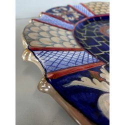 PIATTO PARATA MAIOLICA LUSTRO Gualdo Tadino B.A.U. G. Marini PROFILO GUERRIERO