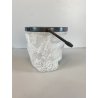 SECCHIELLO GHIACCIO VETRO Art Decò CRAKED ICE EFFECT ATTR. WMF + PINZE ARGENTATE