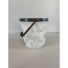 SECCHIELLO GHIACCIO VETRO Art Decò CRAKED ICE EFFECT ATTR. WMF + PINZE ARGENTATE