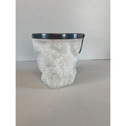 SECCHIELLO GHIACCIO VETRO Art Decò CRAKED ICE EFFECT ATTR. WMF + PINZE ARGENTATE