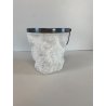 SECCHIELLO GHIACCIO VETRO Art Decò CRAKED ICE EFFECT ATTR. WMF + PINZE ARGENTATE