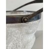 SECCHIELLO GHIACCIO VETRO Art Decò CRAKED ICE EFFECT ATTR. WMF + PINZE ARGENTATE