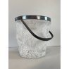 SECCHIELLO GHIACCIO VETRO Art Decò CRAKED ICE EFFECT ATTR. WMF + PINZE ARGENTATE