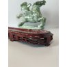 ANTICA SCULTURA ASIATICA CAVALLO IN PIETRA GIADA VERDE PEGASO ALI BASE HORSE