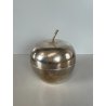 SCATOLA MELA LINO SABATTINI CHRISTOFLE FLEURON METALLO ARGENTATO ANNI 50 APPLE