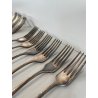 SERVIZIO POSATE 6 PERSONE FIRMATO FRATELLI CALDERONI METALLO ARGENTATO VINTAGE
