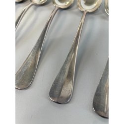 SERVIZIO POSATE 6 PERSONE FIRMATO FRATELLI CALDERONI METALLO ARGENTATO VINTAGE