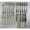 SERVIZIO POSATE 6 PERSONE FIRMATO FRATELLI CALDERONI METALLO ARGENTATO VINTAGE
