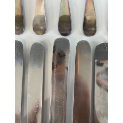 SERVIZIO POSATE 6 PERSONE FIRMATO FRATELLI CALDERONI METALLO ARGENTATO VINTAGE