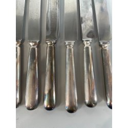 SERVIZIO POSATE 6 PERSONE FIRMATO FRATELLI CALDERONI METALLO ARGENTATO VINTAGE