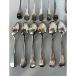 SERVIZIO POSATE 6 PERSONE FIRMATO FRATELLI CALDERONI METALLO ARGENTATO VINTAGE