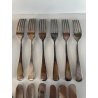 SERVIZIO POSATE 6 PERSONE FIRMATO FRATELLI CALDERONI METALLO ARGENTATO VINTAGE