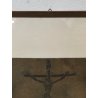 QUADRO DIPINTO Crocifissione Cristo ACQUATINTA a RILIEVO 24/26 Francesco Messina
