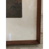 QUADRO DIPINTO Crocifissione Cristo ACQUATINTA a RILIEVO 24/26 Francesco Messina