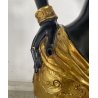 ANTICA LAMPADA TERRA SCULTURA RESINA MORETTO VENEZIANO 1900 LIVREA TORCERE DONNA