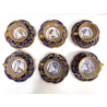 SERVIZIO Tè CAFFè 6 Pers. MAIOLICA LUSTRO Gualdo Tadino A. Rubboli RITRATTO '30