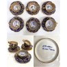 SERVIZIO Tè CAFFè 6 Pers. MAIOLICA LUSTRO Gualdo Tadino A. Rubboli RITRATTO '30