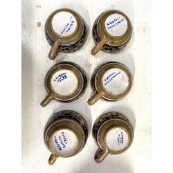 SERVIZIO Tè CAFFè 6 Pers. MAIOLICA LUSTRO Gualdo Tadino A. Rubboli RITRATTO '30