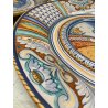 COPPIA PIATTO POMPA MAIOLICA Deruta RITRATTI RINASCIMENTALI CAVETTO MOSSO ø 43cm