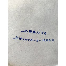 COPPIA PIATTO POMPA MAIOLICA Deruta RITRATTI RINASCIMENTALI CAVETTO MOSSO ø 43cm