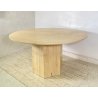 TAVOLO PRANZO DESIGN ANNI 70 TRAVERTINO ROTONDO VINTAGE RONDE TABLE SALA