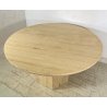 TAVOLO PRANZO DESIGN ANNI 70 TRAVERTINO ROTONDO VINTAGE RONDE TABLE SALA
