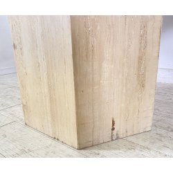 TAVOLO PRANZO DESIGN ANNI 70 TRAVERTINO ROTONDO VINTAGE RONDE TABLE SALA