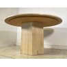 TAVOLO PRANZO DESIGN ANNI 70 TRAVERTINO ROTONDO VINTAGE RONDE TABLE SALA