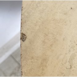 TAVOLO PRANZO DESIGN ANNI 70 TRAVERTINO ROTONDO VINTAGE RONDE TABLE SALA