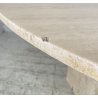TAVOLO PRANZO DESIGN ANNI 70 TRAVERTINO ROTONDO VINTAGE RONDE TABLE SALA