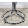 TAVOLO PRANZO DESIGN ATTR. Giotto Stoppino ANNI 70 VETRO METALLO CROMATO TABLE