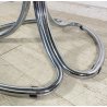 TAVOLO PRANZO DESIGN ATTR. Giotto Stoppino ANNI 70 VETRO METALLO CROMATO TABLE