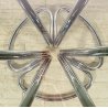TAVOLO PRANZO DESIGN ATTR. Giotto Stoppino ANNI 70 VETRO METALLO CROMATO TABLE