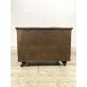 ANTICO BAULE PORTA-LEGNA ROTELLE LEGNO RAME SBALZATO DECORO VELIERI XIX sec UK