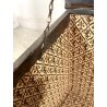 ANTICO BAULE PORTA-LEGNA ROTELLE LEGNO RAME SBALZATO DECORO VELIERI XIX sec UK
