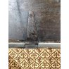 ANTICO BAULE PORTA-LEGNA ROTELLE LEGNO RAME SBALZATO DECORO VELIERI XIX sec UK