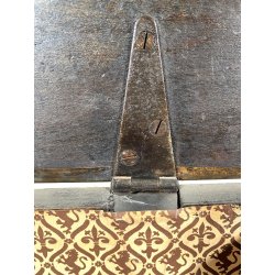 ANTICO BAULE PORTA-LEGNA ROTELLE LEGNO RAME SBALZATO DECORO VELIERI XIX sec UK