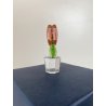 FIGURINA ROSA CRISTALLO SWAROVSKI Happy Flowers CRISTAL PINK ROSE IN CLEAR POT