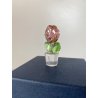 FIGURINA ROSA CRISTALLO SWAROVSKI Happy Flowers CRISTAL PINK ROSE IN CLEAR POT