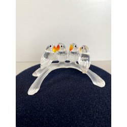 FIGURINA CRISTALLO SWAROVSKI   199123 Pappagallini su RAMO BABY LOVEBIRDS BOXED