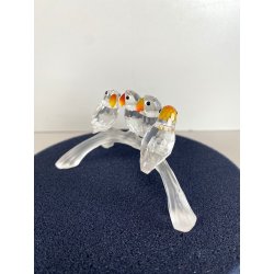 FIGURINA CRISTALLO SWAROVSKI   199123 Pappagallini su RAMO BABY LOVEBIRDS BOXED