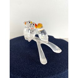 FIGURINA CRISTALLO SWAROVSKI   199123 Pappagallini su RAMO BABY LOVEBIRDS BOXED