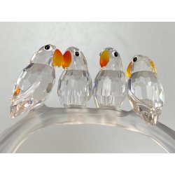 FIGURINA CRISTALLO SWAROVSKI   199123 Pappagallini su RAMO BABY LOVEBIRDS BOXED