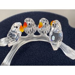 FIGURINA CRISTALLO SWAROVSKI   199123 Pappagallini su RAMO BABY LOVEBIRDS BOXED