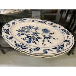 SERVIZIO PIATTI PORCELLANA VINTAGE Blue Danube U.S. Pat. Off 66pz Blue Onion JAP