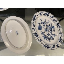 SERVIZIO PIATTI PORCELLANA VINTAGE Blue Danube U.S. Pat. Off 66pz Blue Onion JAP